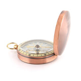 Copper Cover Metal Pocket Watch Compass Camping Hiking Compass
