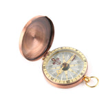 Copper Cover Metal Pocket Watch Compass Camping Hiking Compass