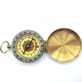 High Quality Compass Brass Gold Color Copper Dual Display Compass Navigation